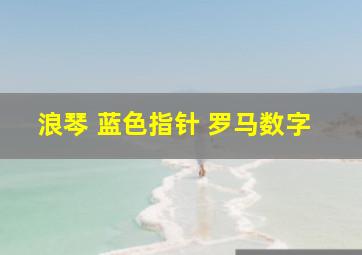 浪琴 蓝色指针 罗马数字